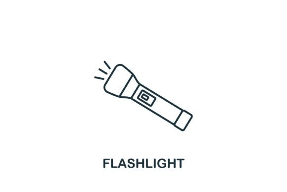A Clean Flashlight Icon for Modern Graphics & Editorial Design