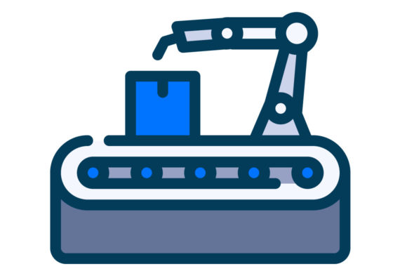 A Designer’s Review of the Robot Manufacture Filled Line Icon Graphics
