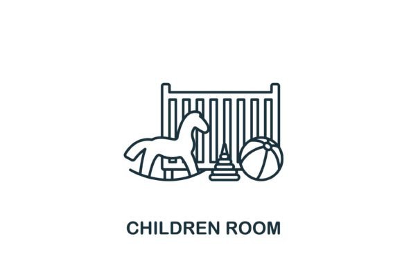 A Minimal Children's Room Icon for Product Graphics