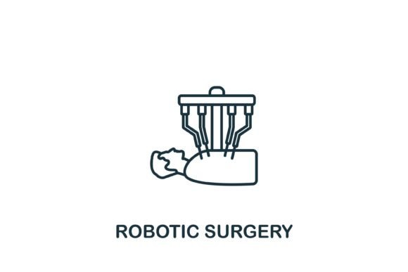 A Minimalist Robotic Surgery Icon for Your Creative Shop