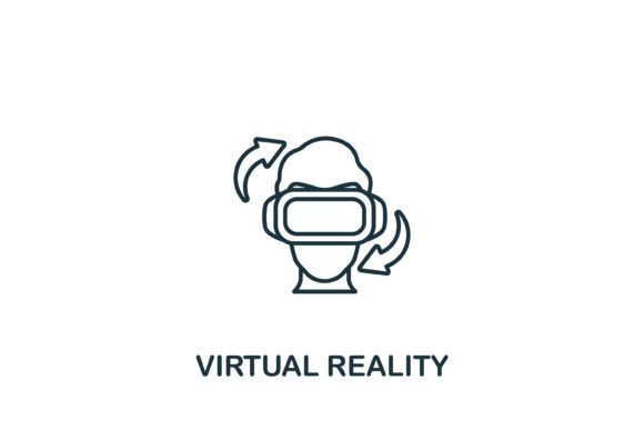 A Modern Virtual Reality Icon for Forward-Looking Brand Graphics