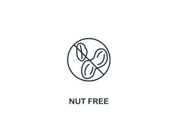 A Nut Free Icon for Small Business Branding & Graphics