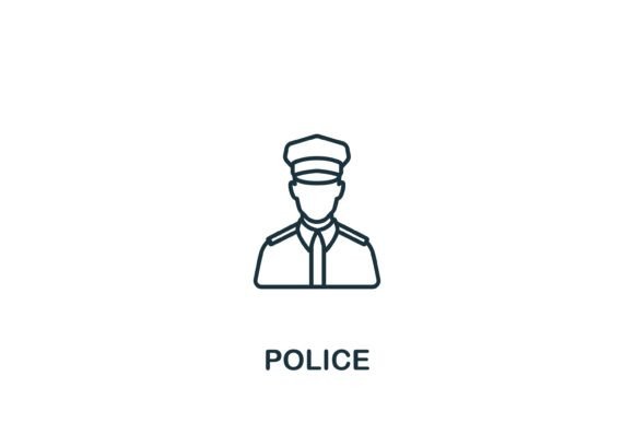 A Police Icon's Role in Modern Brand Graphics and Icons