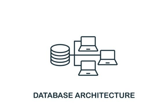 Database Architecture Icons for Professional Brand Graphics
