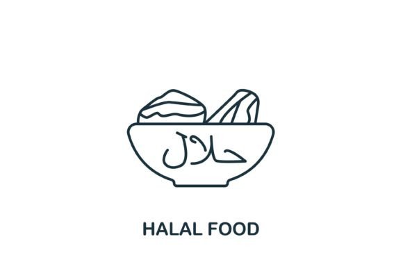 Halal Food Icon: A Versatile Graphic Asset for Publishers