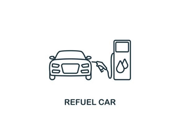 Refuel Car Icon: A Versatile Graphic for Service & Lifestyle Brands