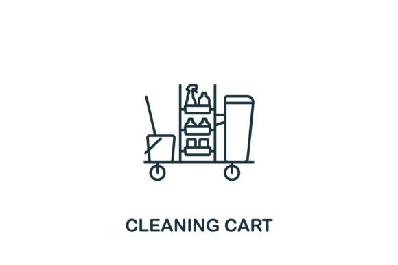 The Cleaning Cart Icon: A Graphics Asset for Real Crafting Work