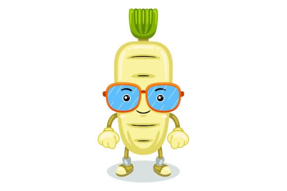 The Cute Radish Mascot: A Versatile Graphics Asset