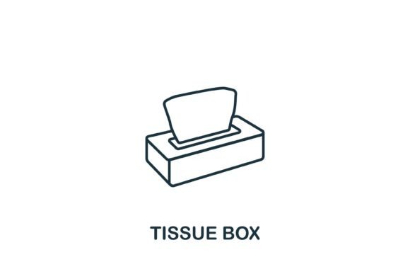 The Tissue Box Icon: A Minimalist Graphic for Crafters & Handmade Business Owners